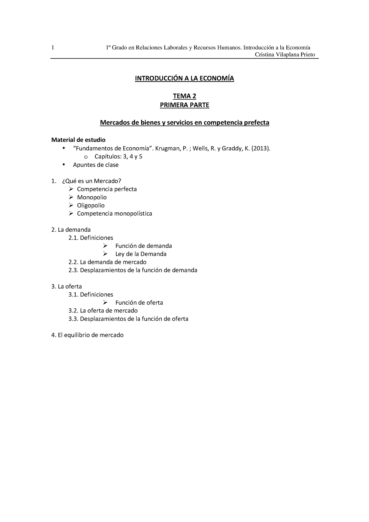 Economia Tema 2 Apuntes Cristina Vilaplana Prieto IntroducciÓn A La EconomÍa Tema 2 Primera 3605