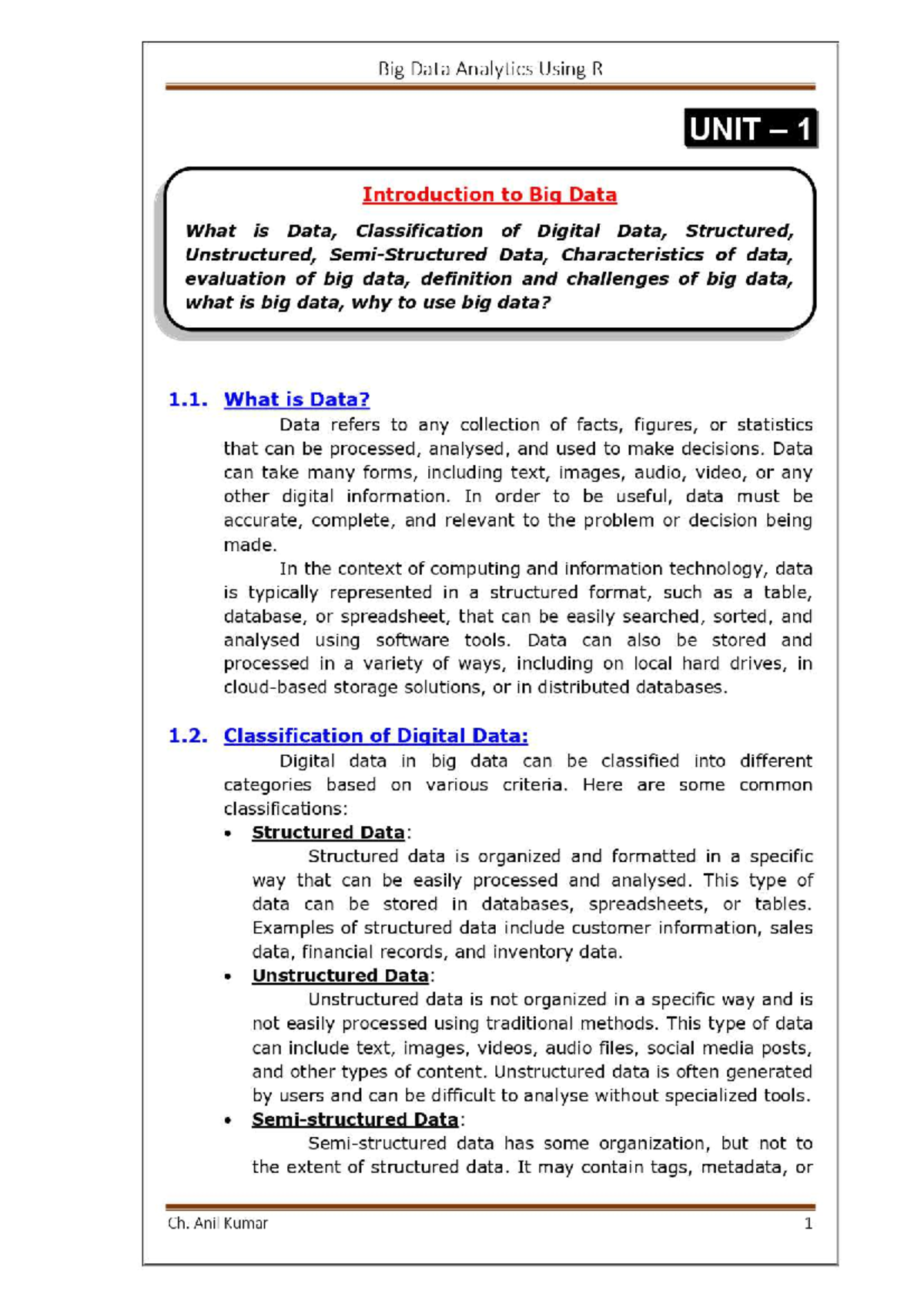 BDR Unit-1 page-0001 - It was a bcom lecture it was very useful - Big ...