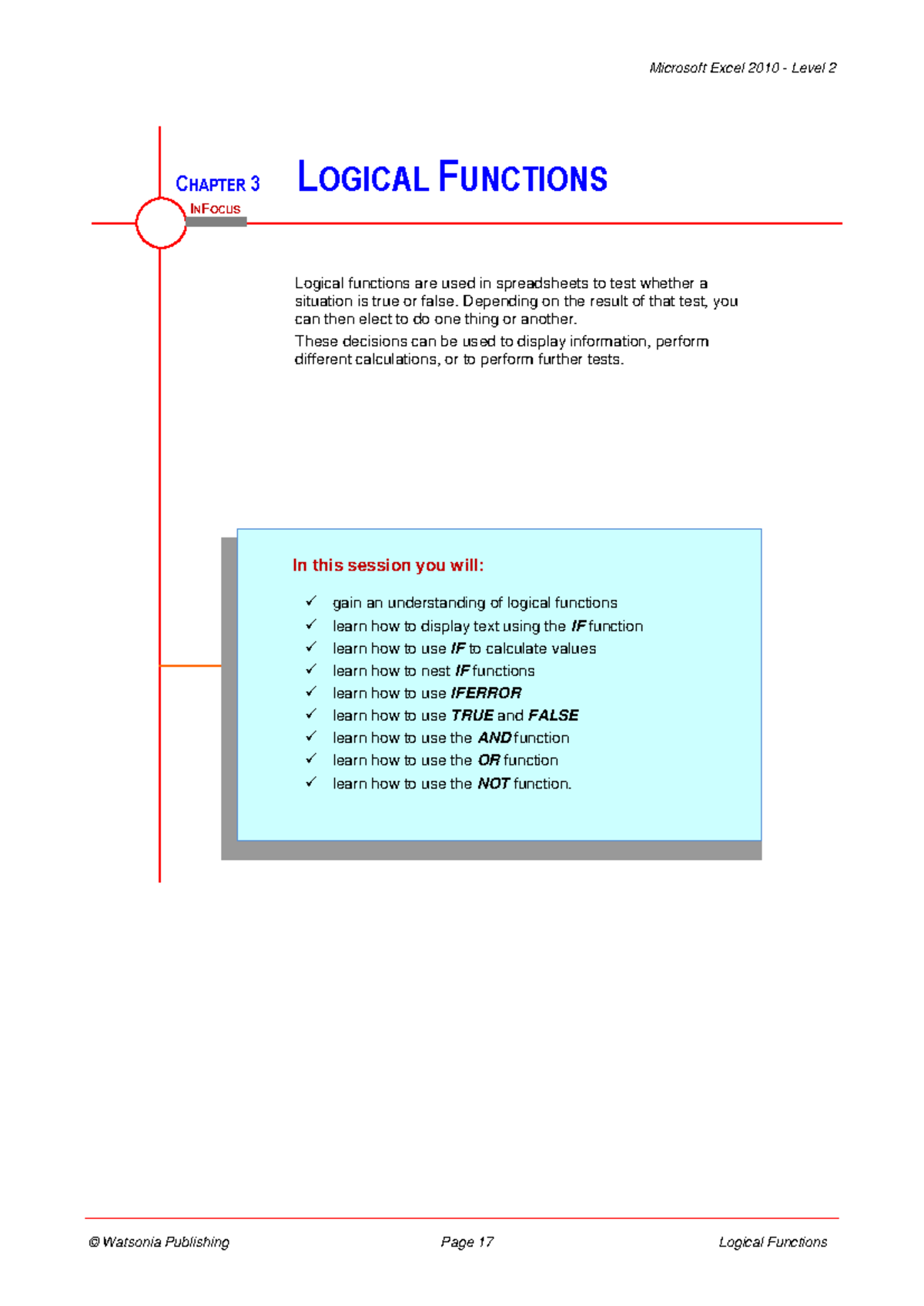 03 Logical functions - It is helpful for the beginners - CHAPTER 3 ...
