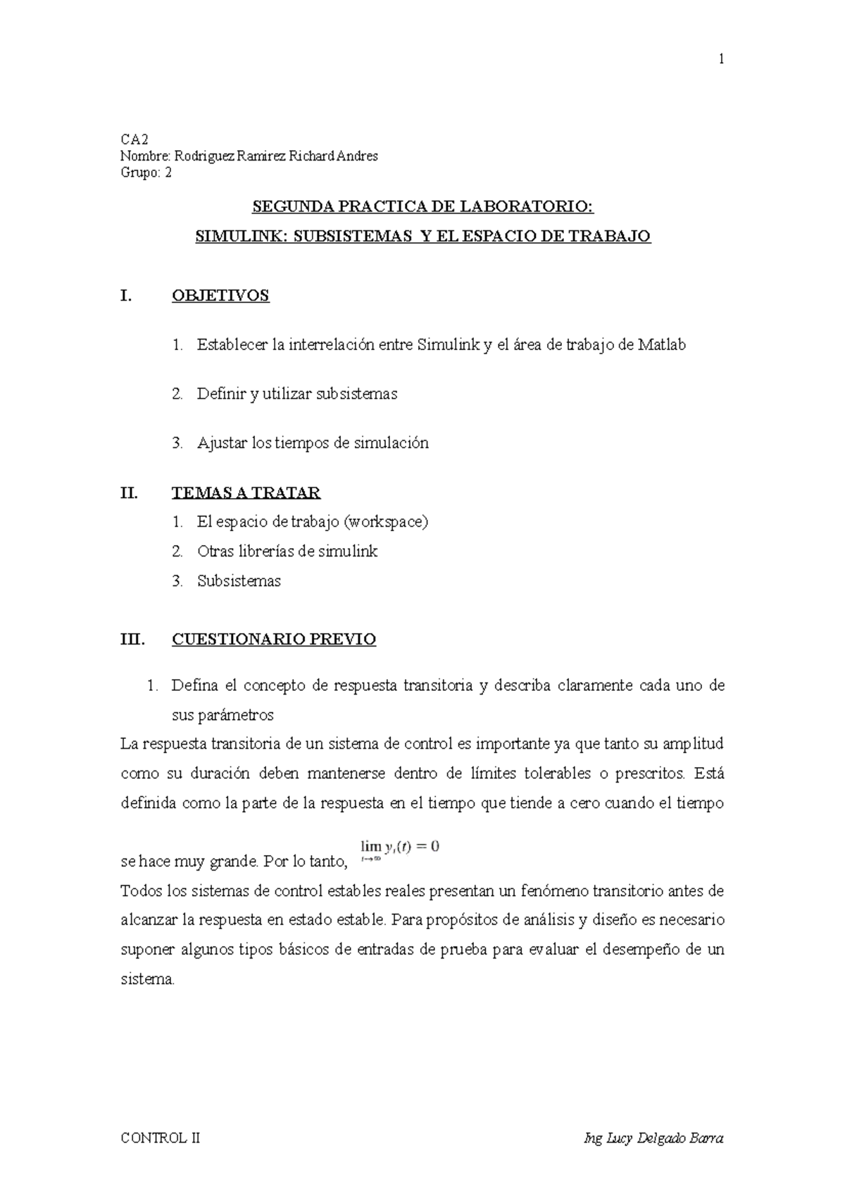 Segunda Practica 2019 Solucion - 1 CA2 Nombre: Rodriguez Ramirez ...