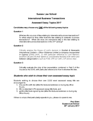 English Essays For Kids Synthesis Essay Ideas also Examples Of Essay Papers Essay Titles For M Sussex Studocu Thesis Statement Example For Essays