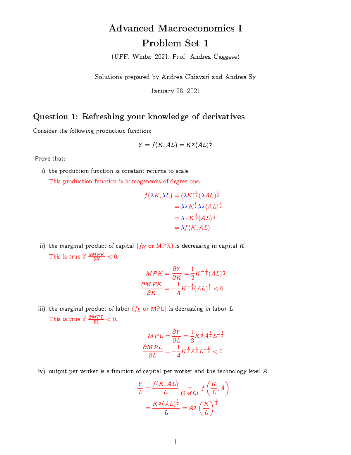 Advanced Macro I PS 1 Solutions - Advanced Macroeconomics I Problem Set ...