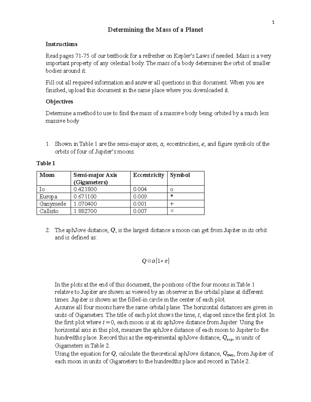 Determining the Mass of a Planet - Tagged - Determining the Mass of a ...