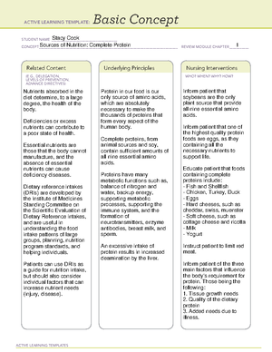 ATI Basic Concept - Therapeutic Nutrition for CHD - ACTIVE LEARNING ...