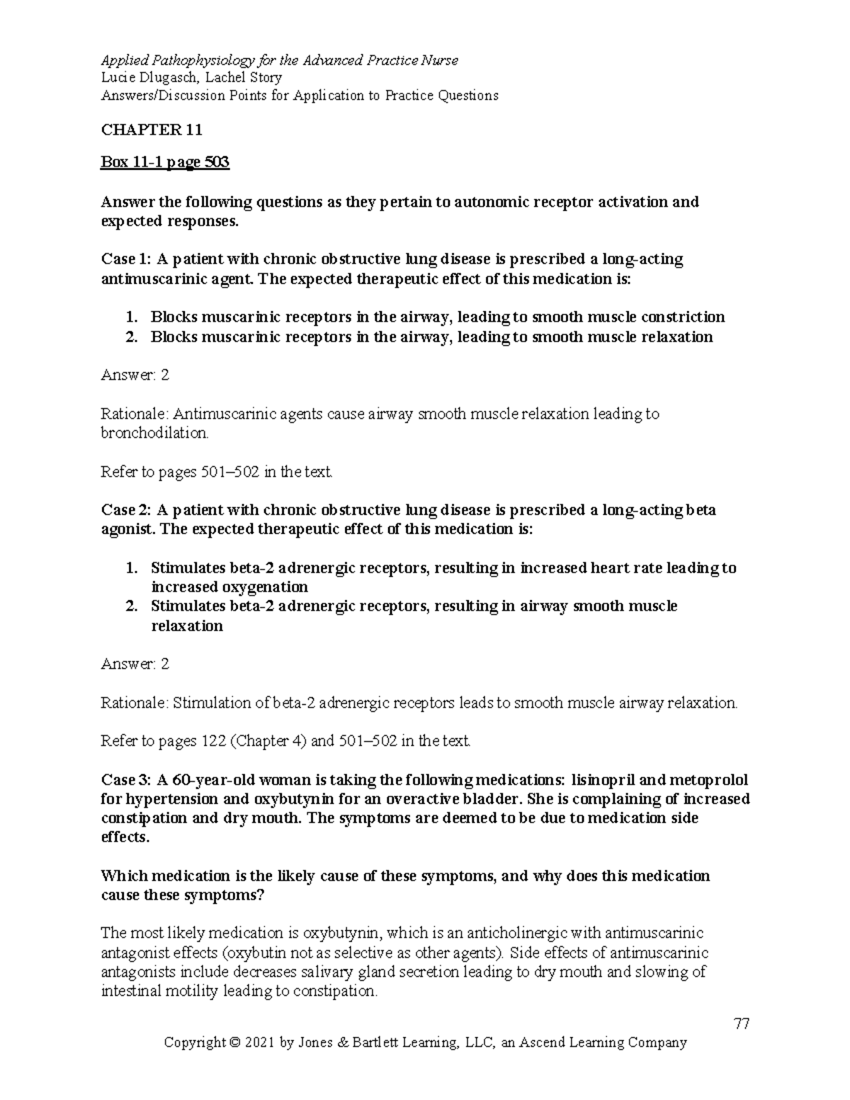Chap11 Textbook Applications - Lucie Dlugasch, Lachel Story Answers ...