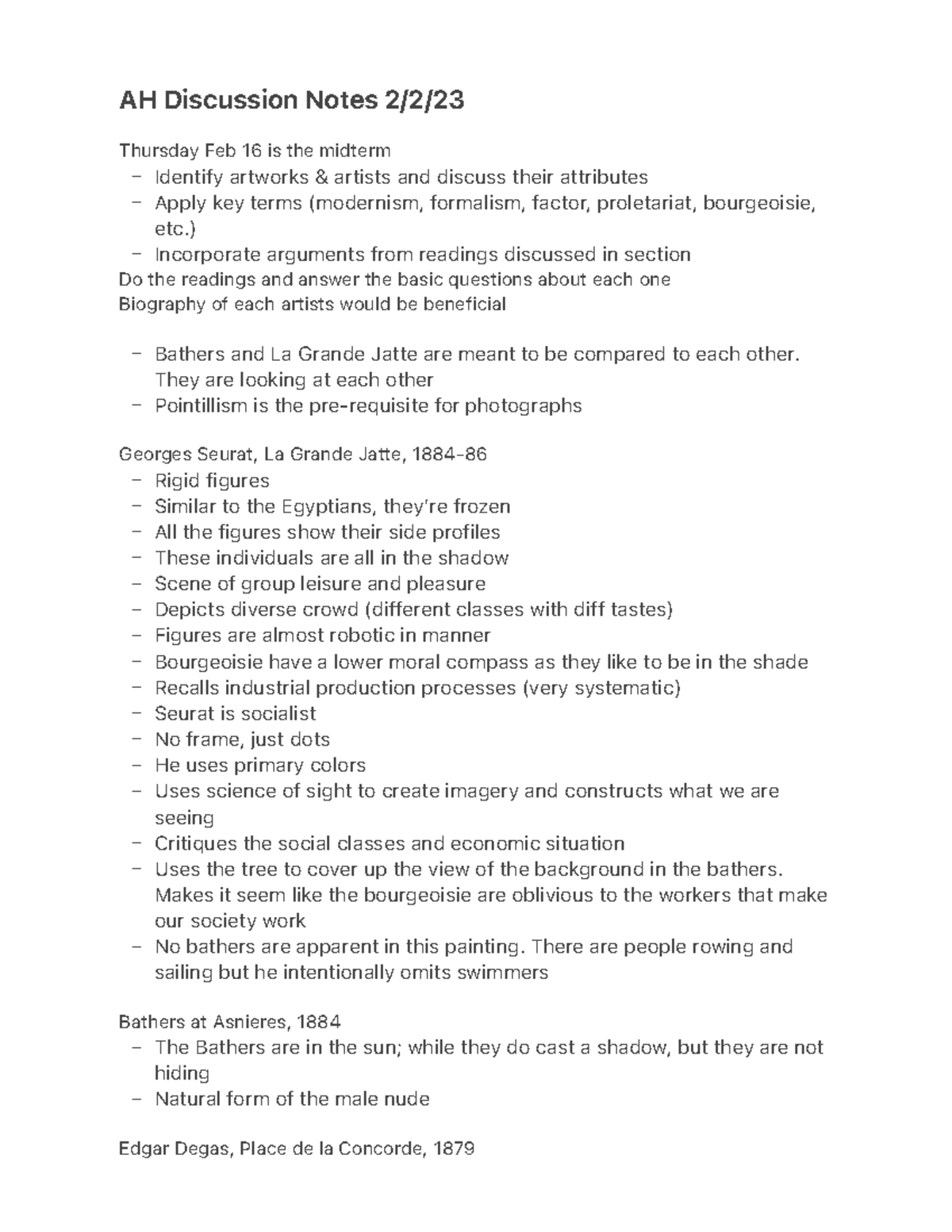 AH Discussion Notes 2:2:23 ...
