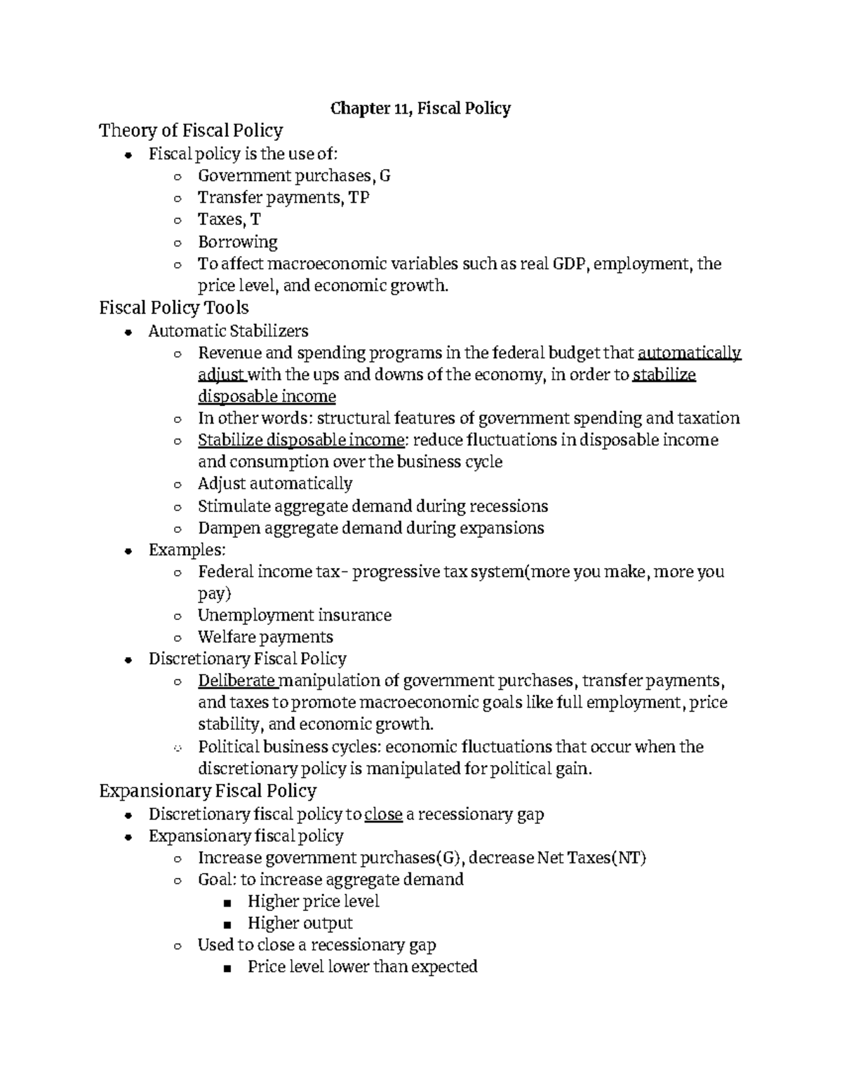 chapter-11-fiscal-policy-chapter-11-fiscal-policy-theory-of-fiscal