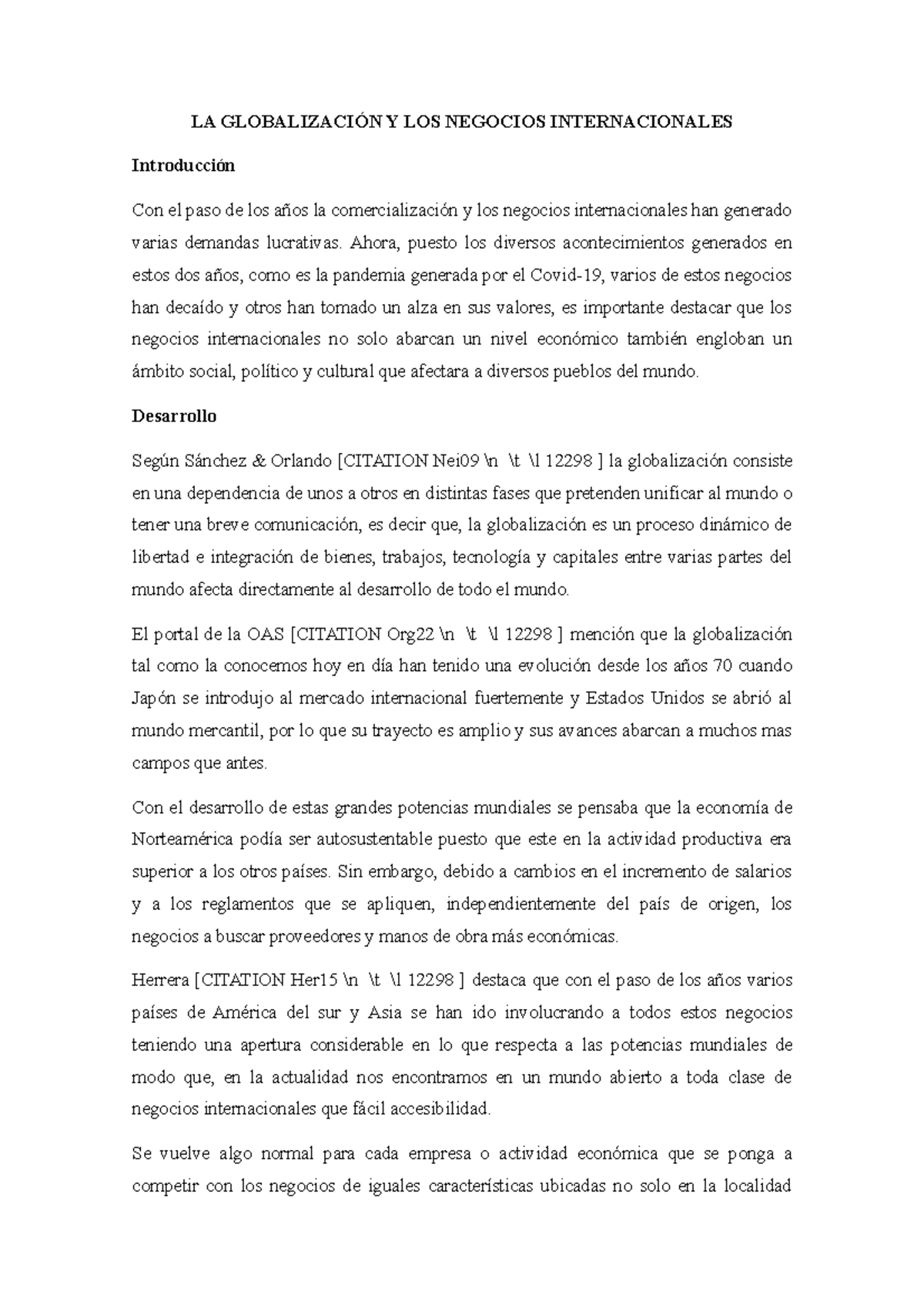 LA Globalización Y LOS Negocios Internacionales - LA GLOBALIZACIÓN Y ...