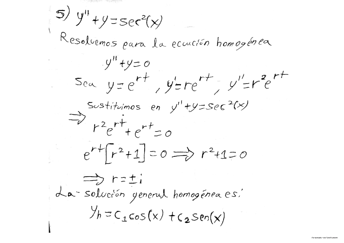 Ejercicios de ecuaciones aplicadas - 5) y