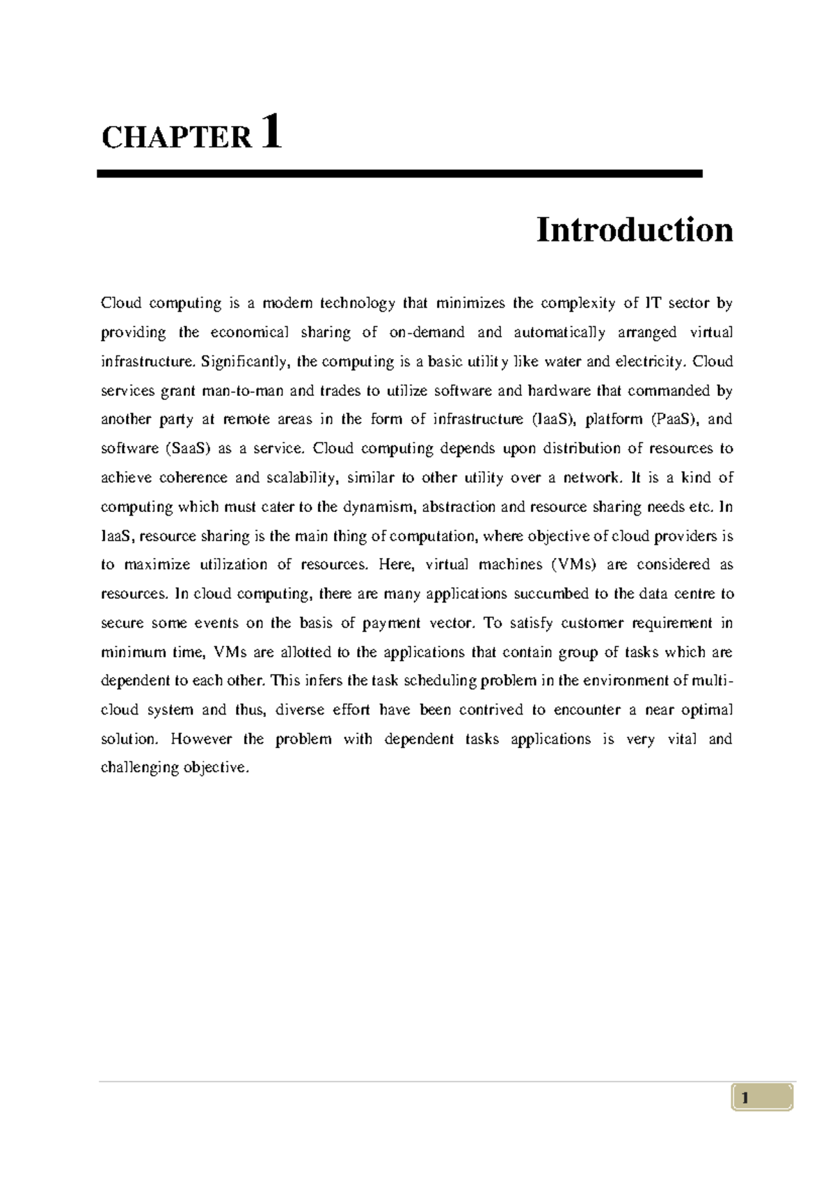 Major project - CHAPTER 1 Introduction Cloud computing is a modern ...