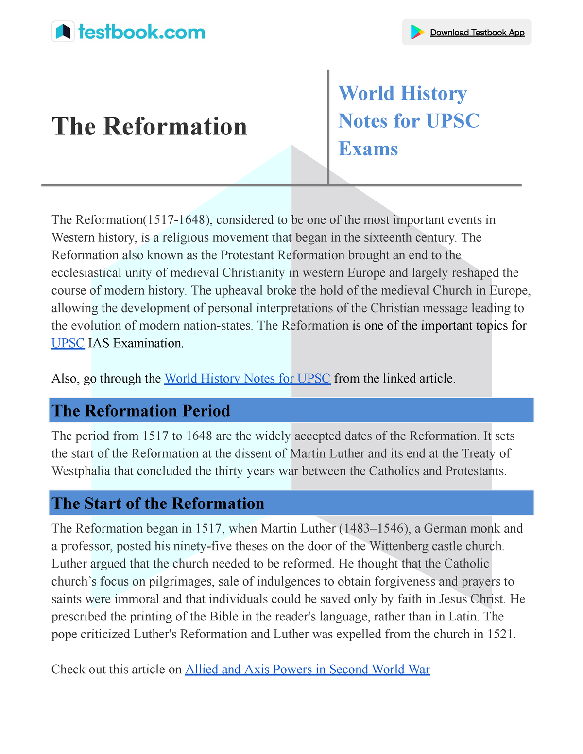 The-reformation-0f7a4ec4 - The Reformation World History Notes For UPSC ...