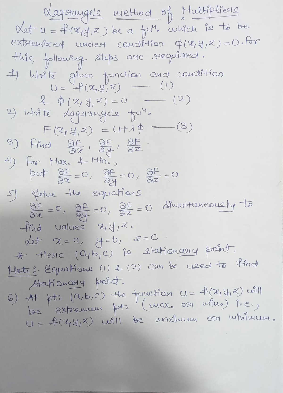 Lagrange's Method - Calculus And Linear Algebra - Studocu