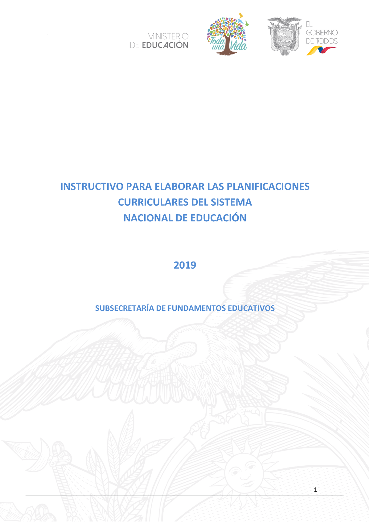 Instructivo De Planificaci On 2019 PCI - INSTRUCTIVO PARA ELABORAR LAS ...