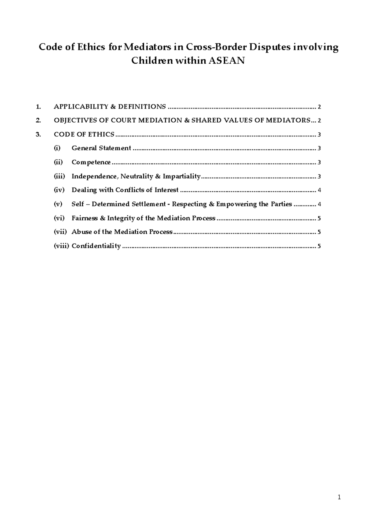 Code of Ethics for Mediation Cbdic WG - Code of Ethics for Mediators in ...