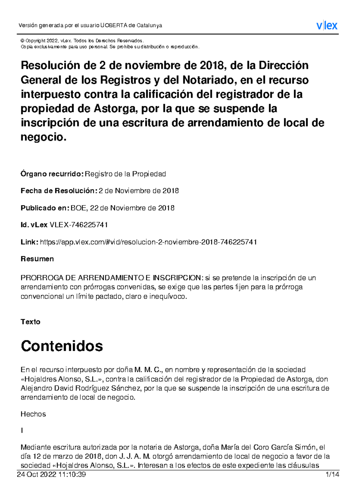 Resolucin de 2 de noviembre de 2018 de la direccin general d ...