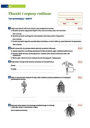 Sprawdzian Funkcjonowanie Roslin Nowa Era Biologia www.studocu.com