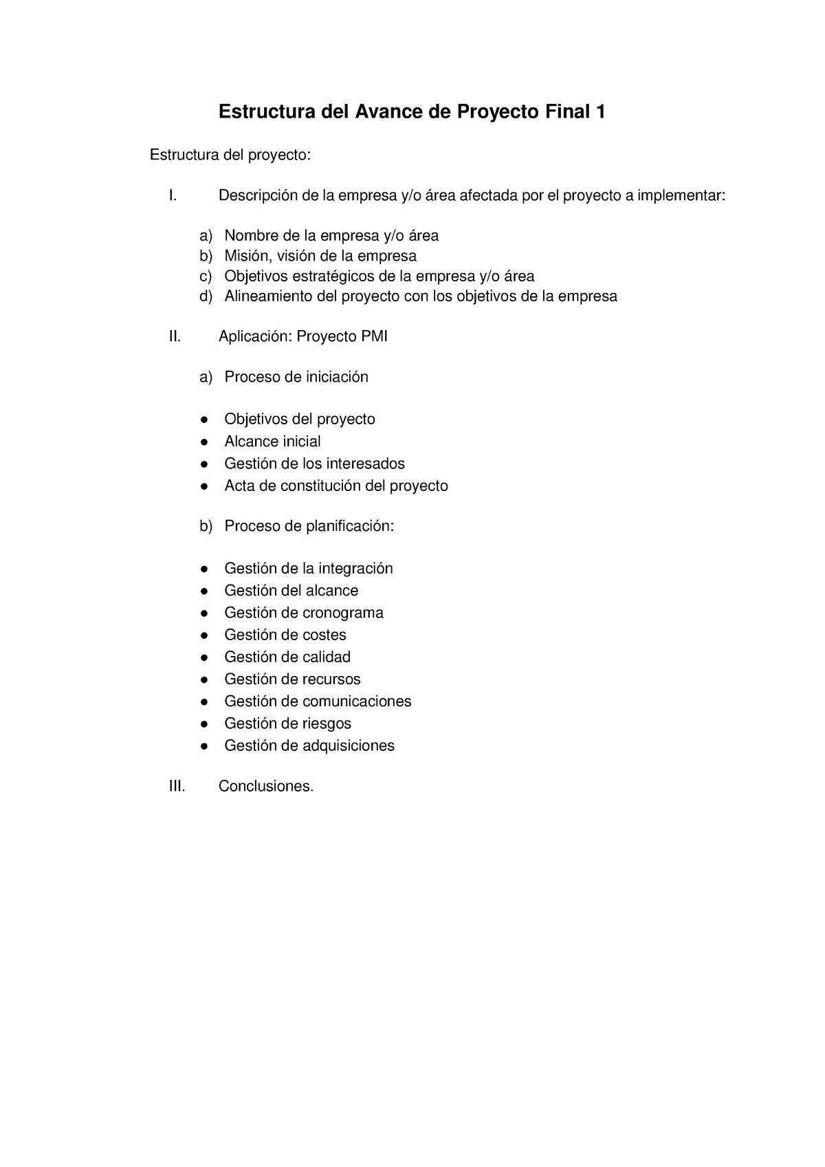 Semana 9 - PDF - Estructura Del Avance Del Proyecto Final 1 ...