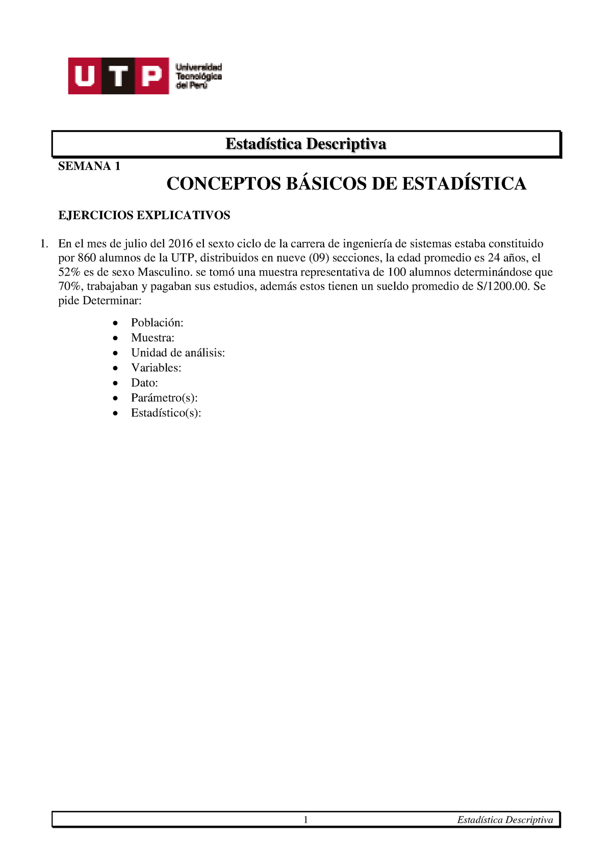 S01.s1-Resolver Ejercicios - SEMANA 1 CONCEPTOS BÁSICOS DE ESTADÍSTICA ...