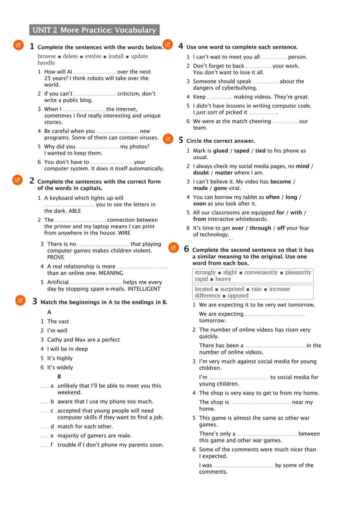 Mindset 1 BAT UNIT 2 Vocabulary Revision - Inglés I - Studocu