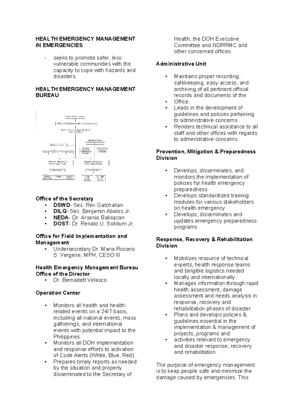 Disaster N Ursing Reviewer - HEALTH EMERGENCY MANAGEMENT IN EMERGENCIES ...