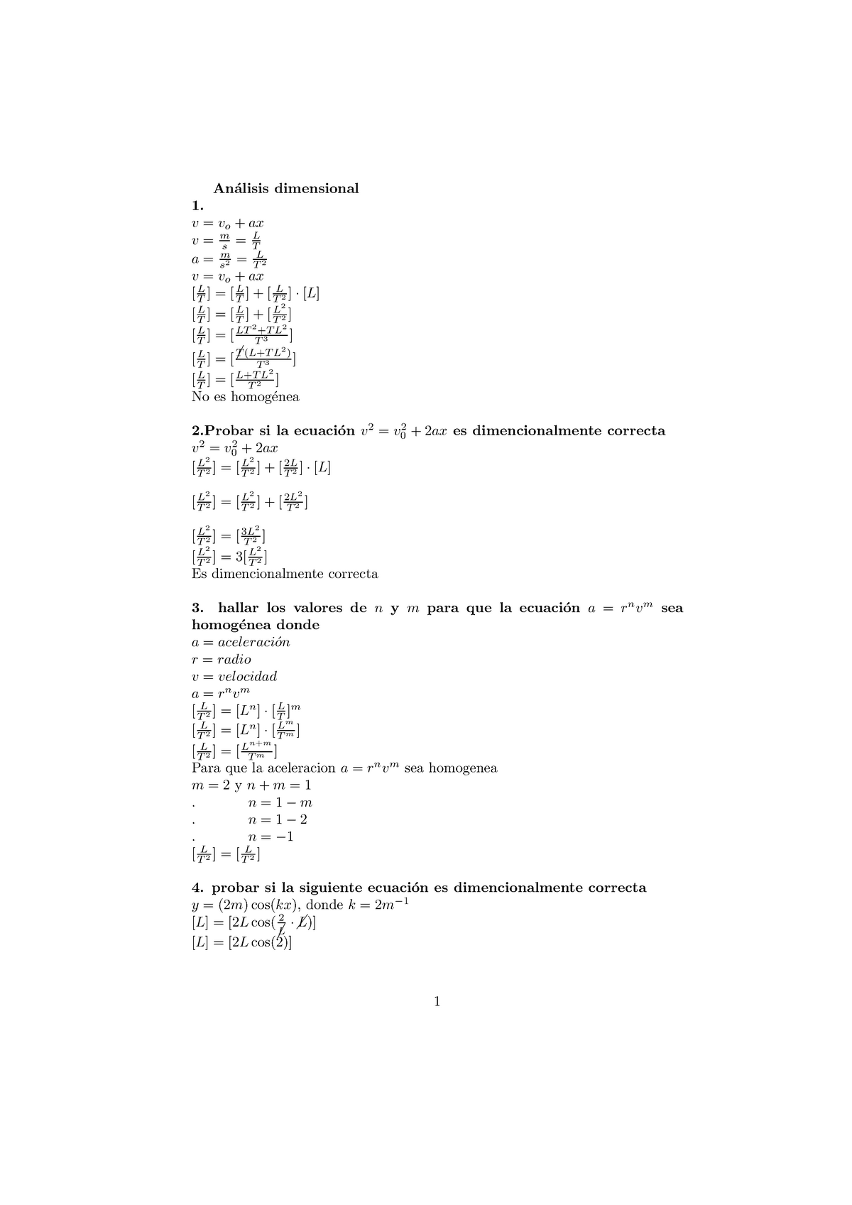 2 Analisis Dimensional Fisica 210 Studocu