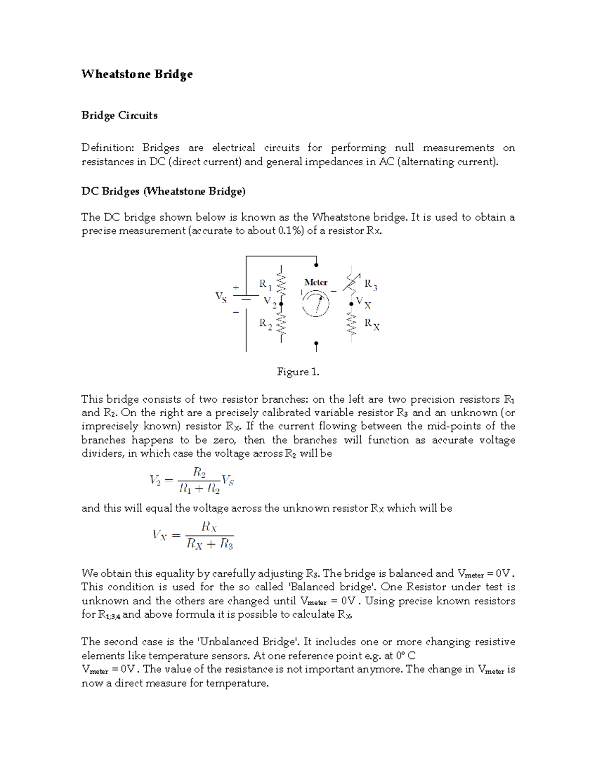 4 - Wheatstone Bridge - lab first year second sem - Wheatstone Bridge ...