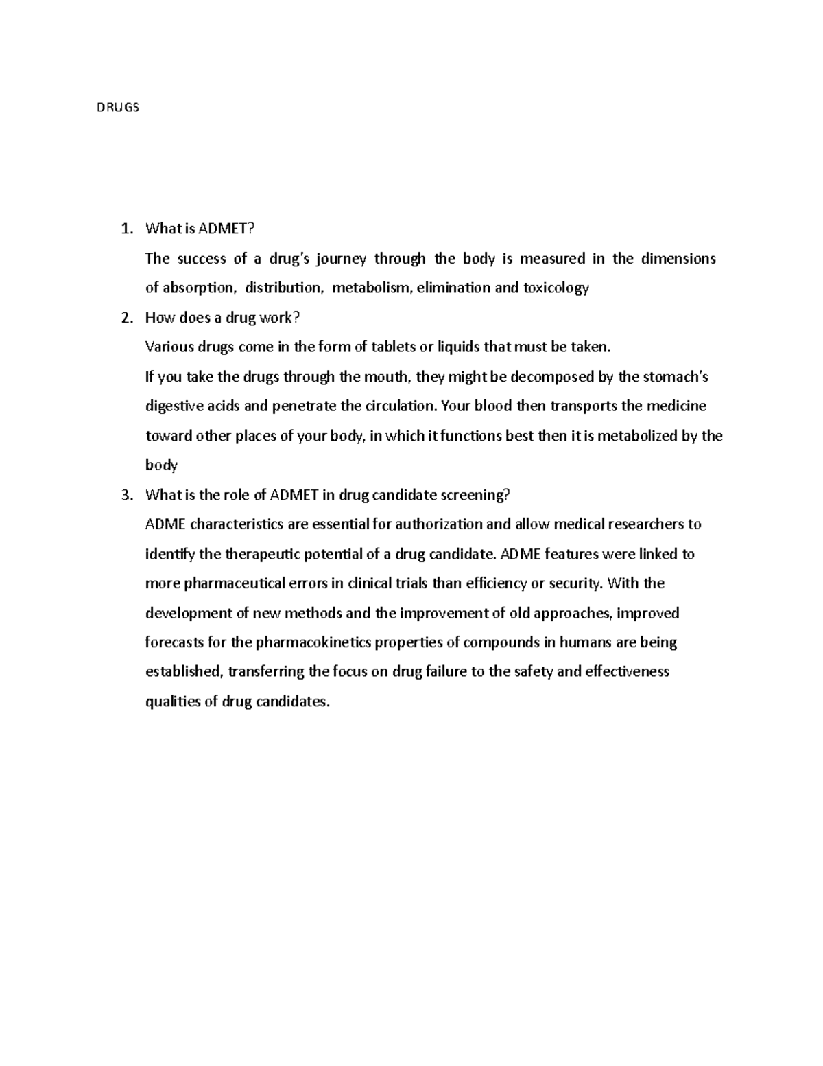 Admet - DRUGS What is ADMET? The success of a drug’s journey through ...