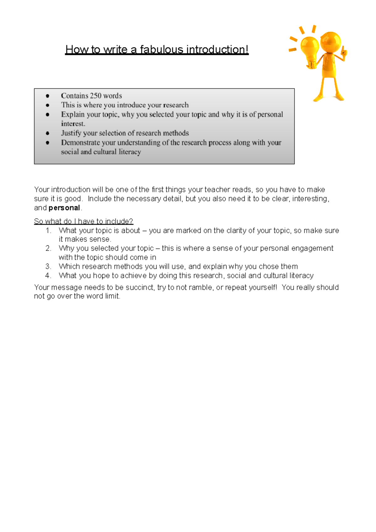 How to write a fabulous Introduction - How to write a fabulous ...