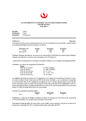 Cotizacion DE Camaras DE Seguridad - Planeamiento y Control Táctico de ...