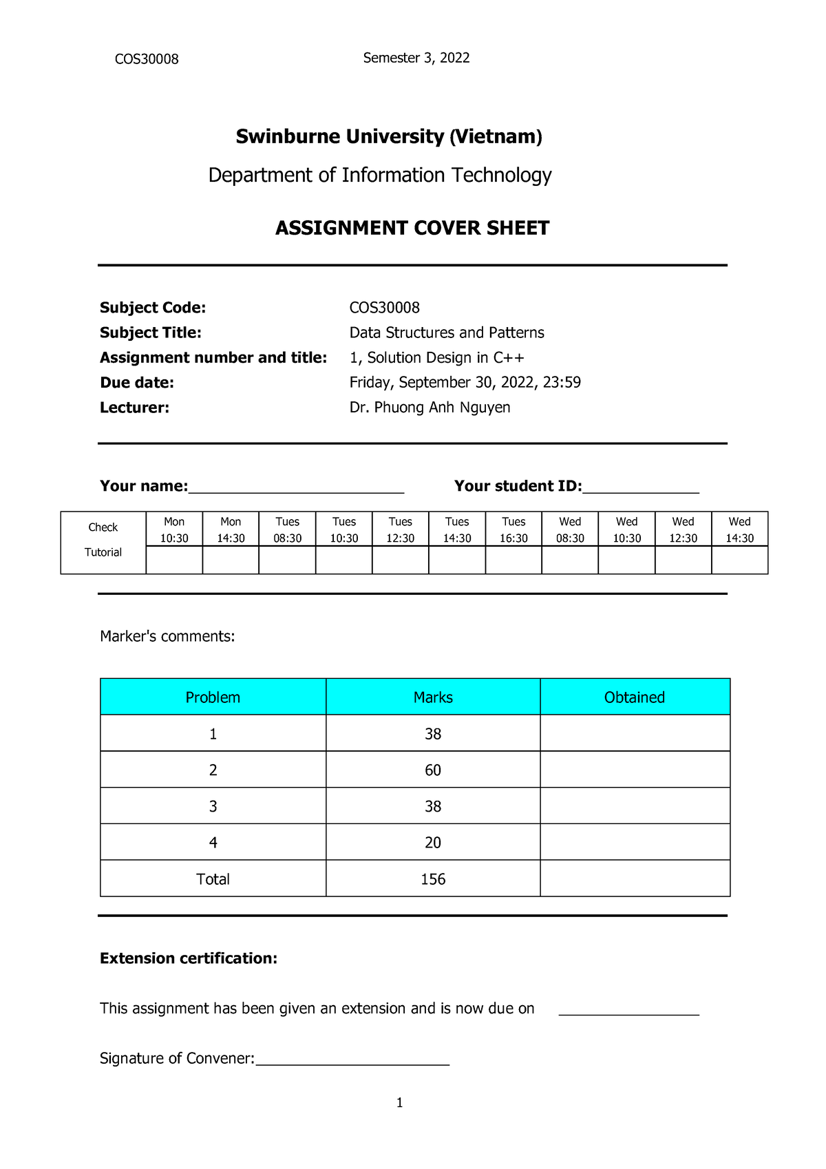 cos assignment fee