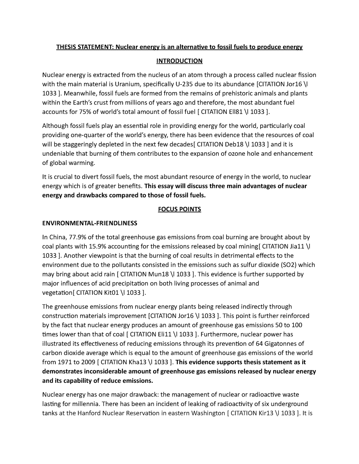 nuclear energy vs fossil fuels essay