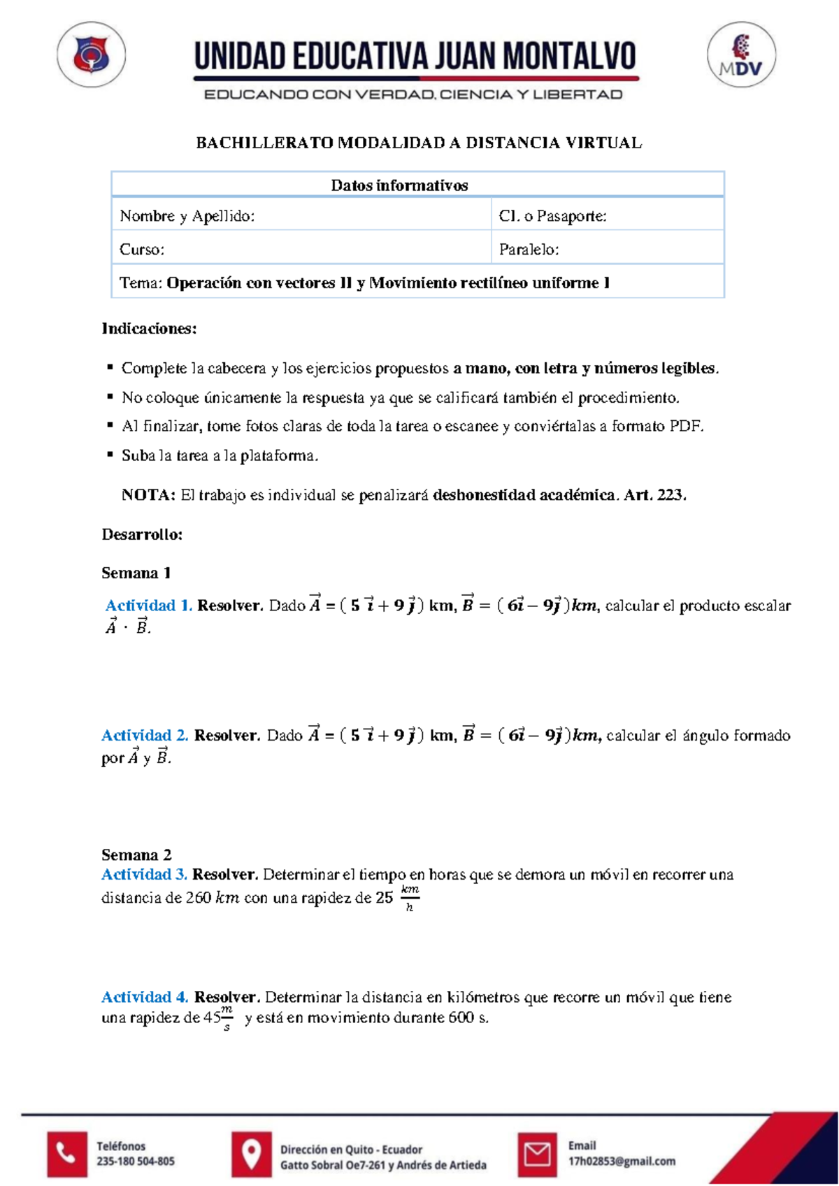 Tarea Física 1ro-U2 S1 S2 - BACHILLERATO MODALIDAD A DISTANCIA VIRTUAL ...