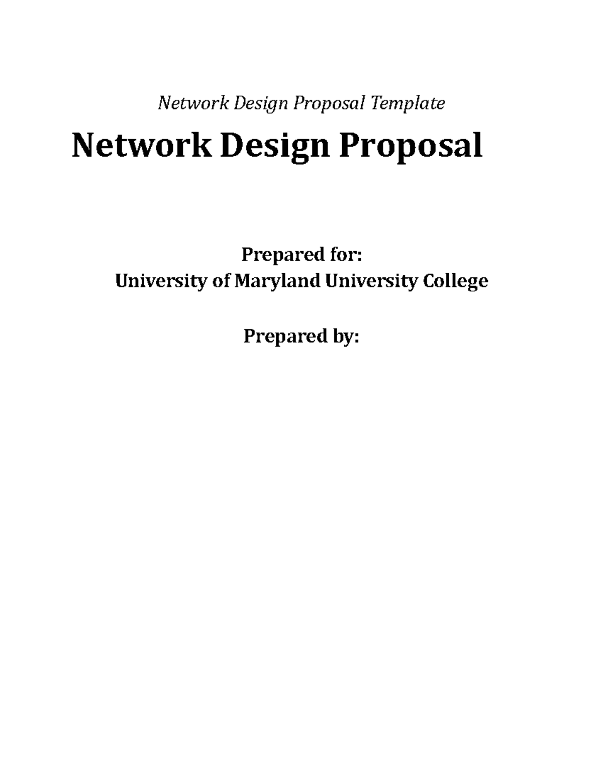 networking research proposal