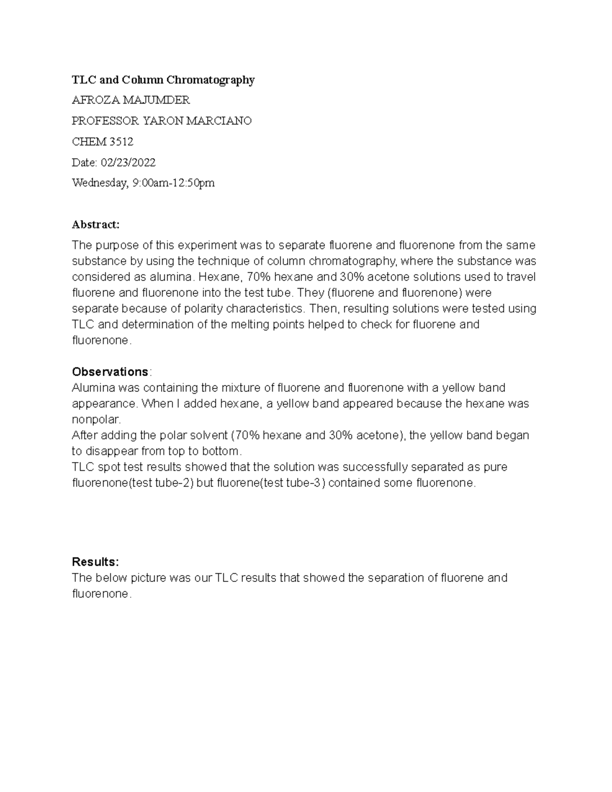TLC and Column Chromatography TLC and Column Chromatography AFROZA