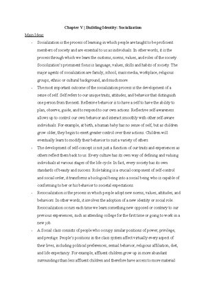 Sociology 101 - Notes for Chapter 4 - Chapter IV | Building Order ...