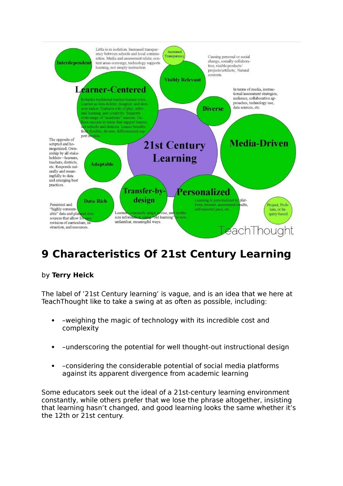 Characteristics Of 21st Century Teaching