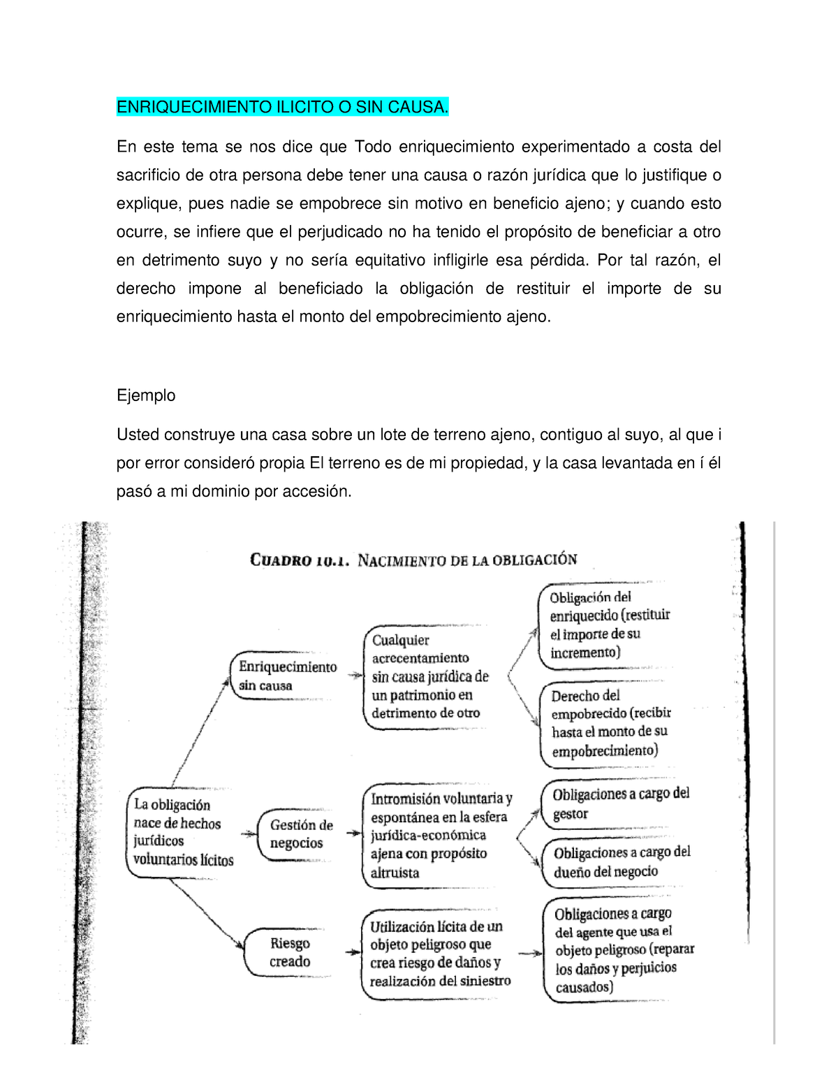 Enriquecimiento Ilicito O SIN Causa - Derecho - UABCS - Studocu