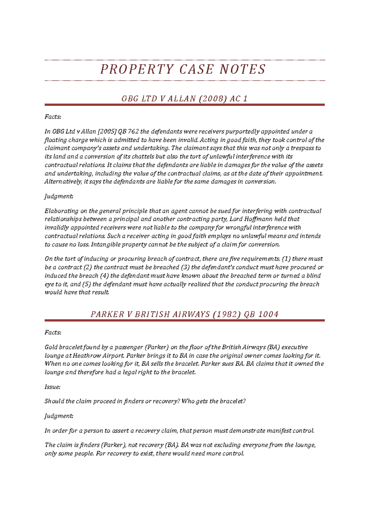 PropertyCaseNotes Case Notes P R O P E RT Y C A S E N OT E S OBG