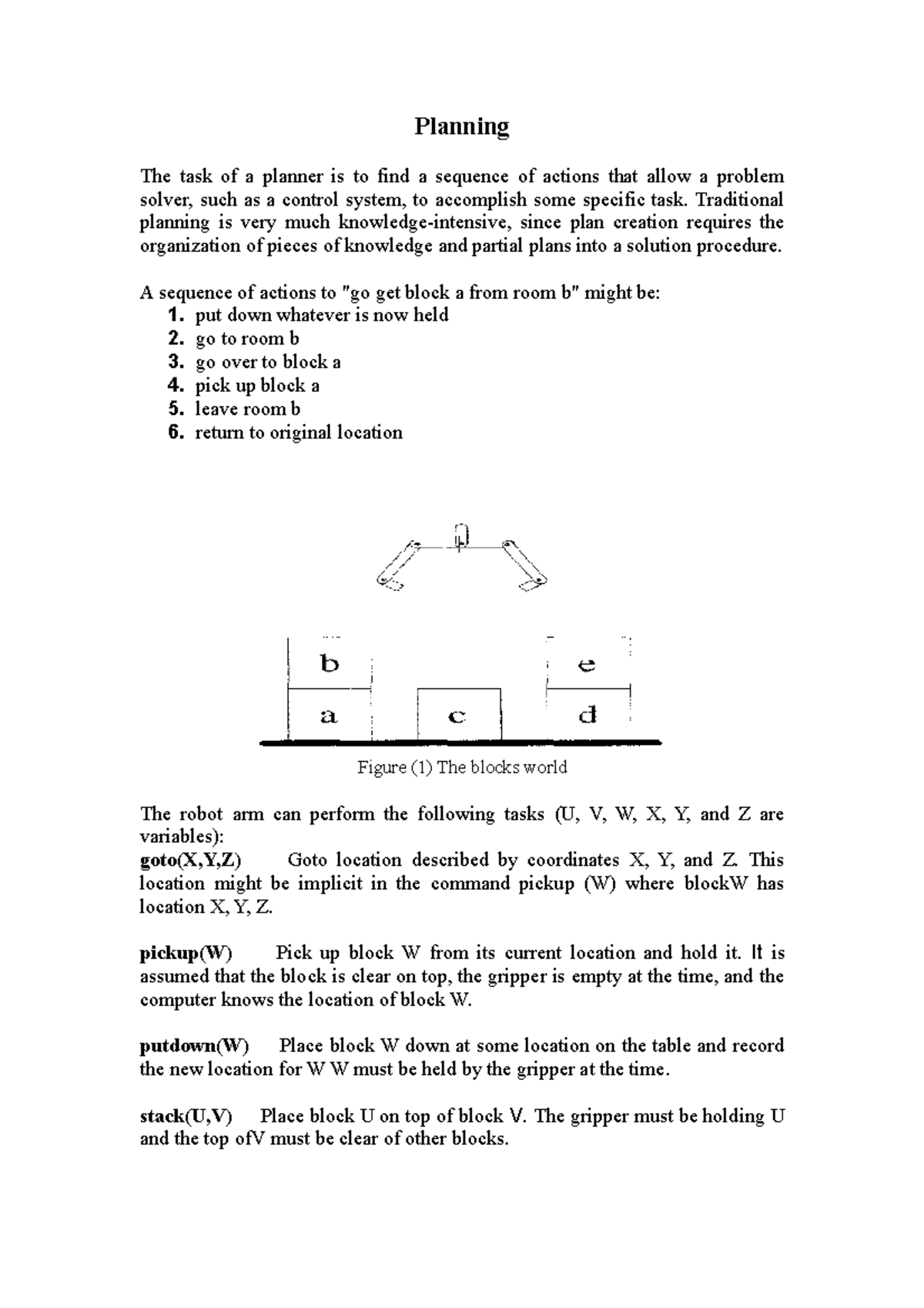 planning-a-i-planning-the-task-of-a-planner-is-to-find-a-sequence