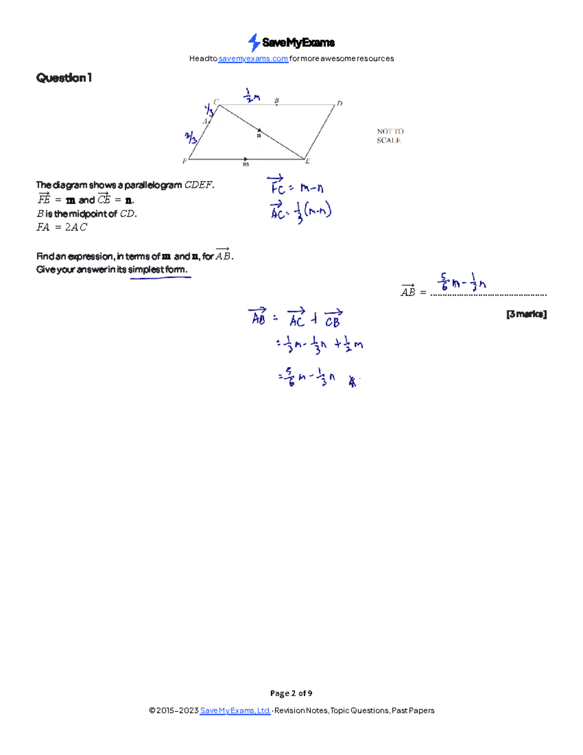 Math-rev - Head to savemyexams for more awesome resources © 2015− 2023 ...