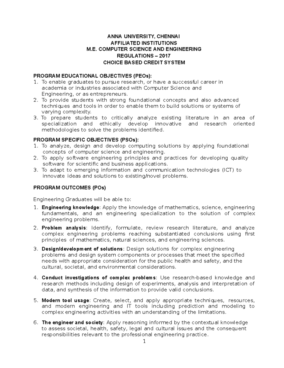 2017 REG SYLLABUS M.E. CSE - ANNA UNIVERSITY, CHENNAI AFFILIATED ...
