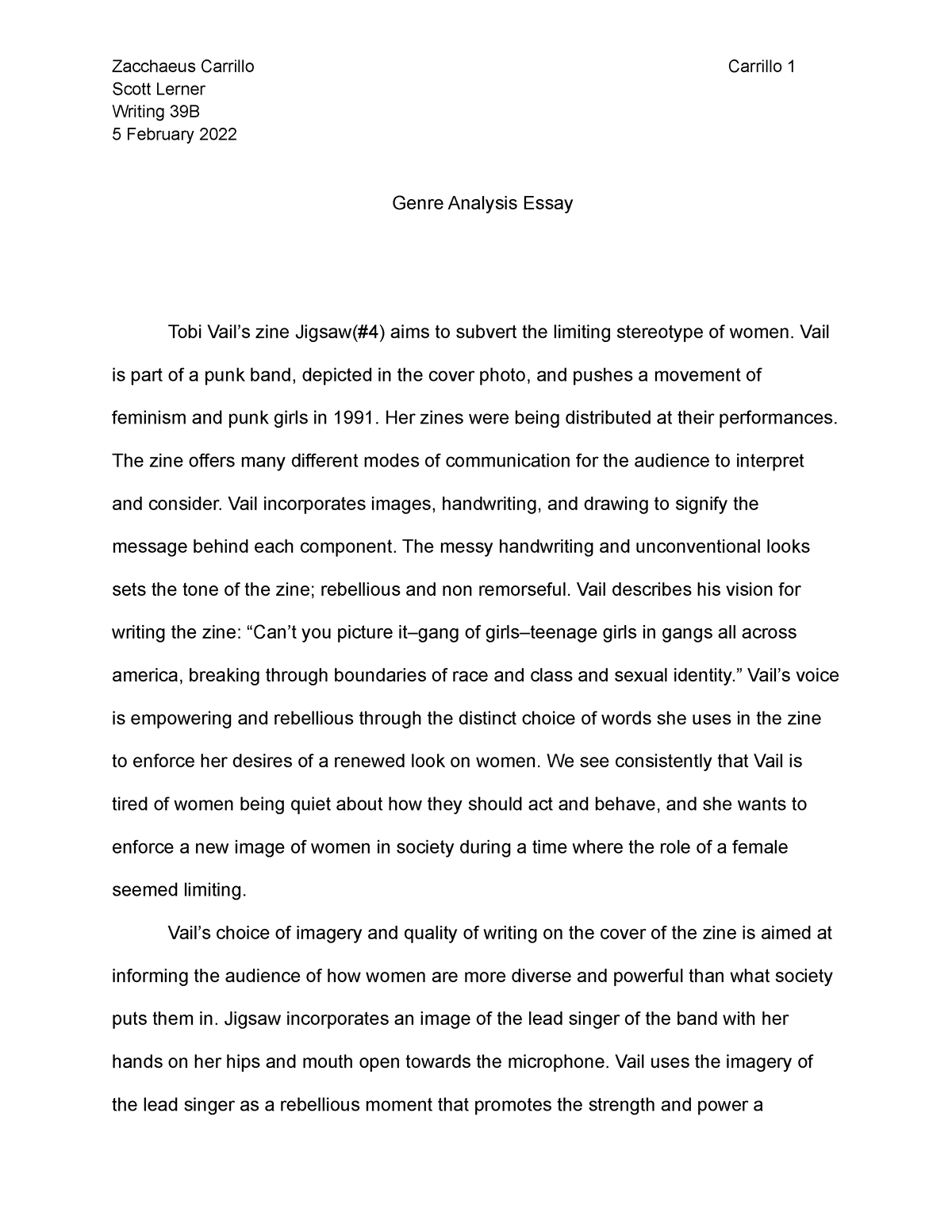 essay to compare the presentation of ideas across genres