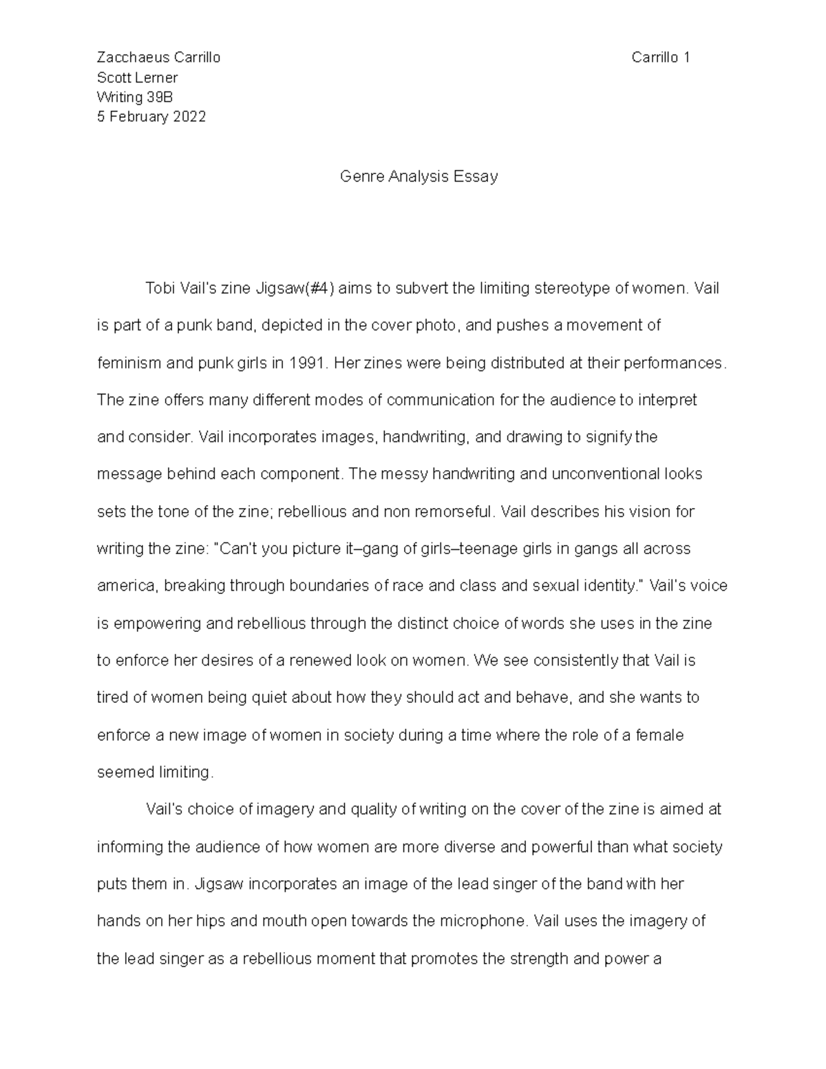 essay to compare the presentation of ideas across genres