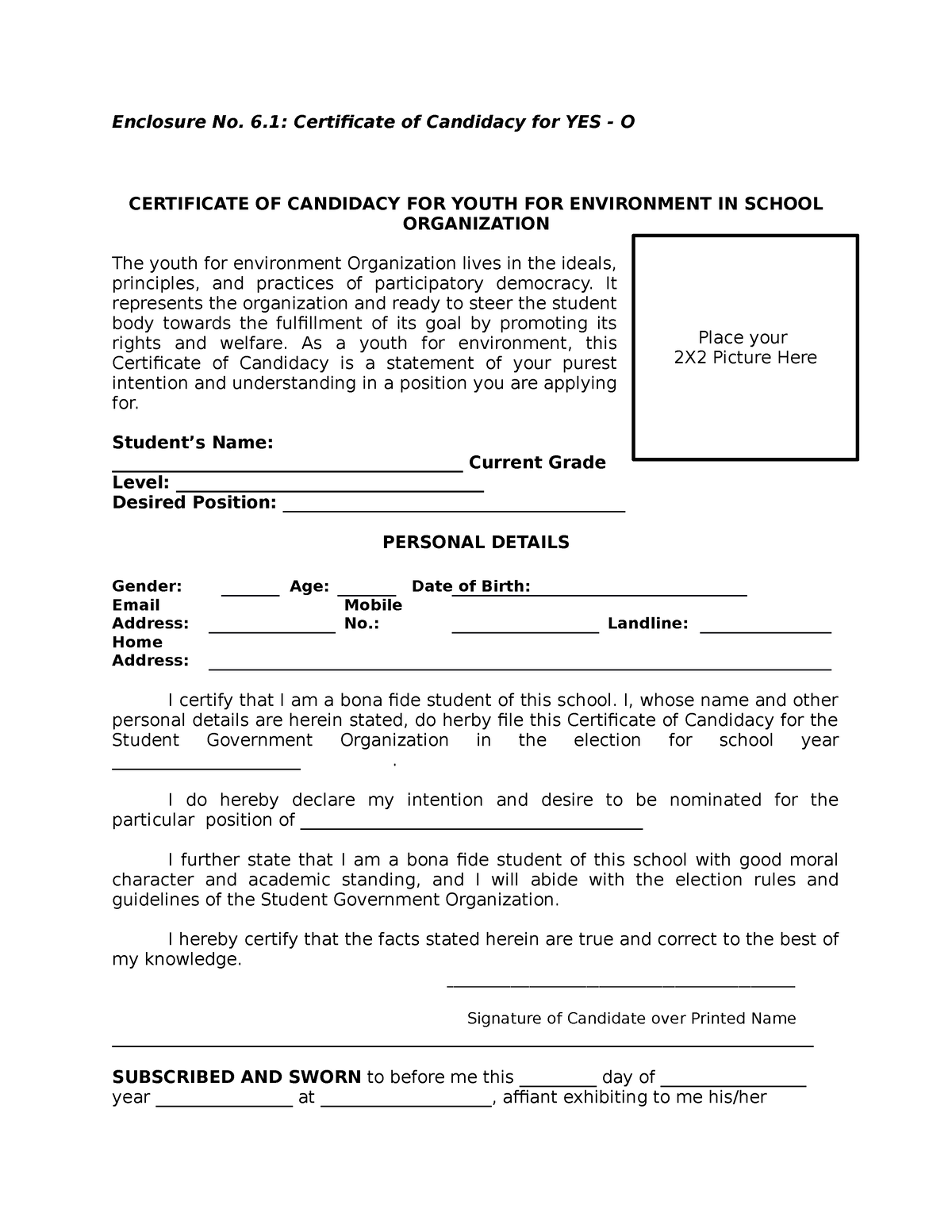 Certificate Of Candidacy Form Fill And Sign Printable vrogue.co