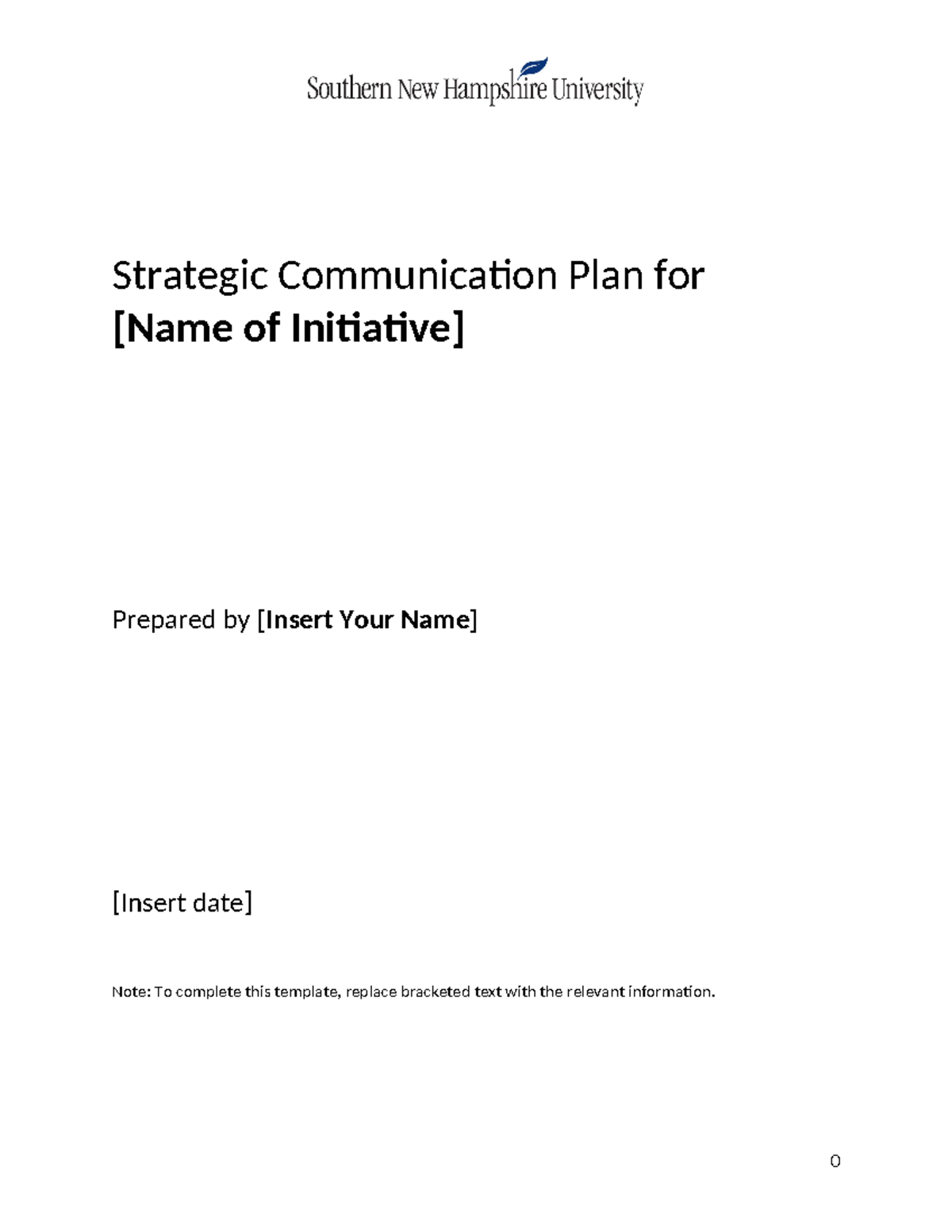 PHE 610 Strategic Communications Plan Template-1 - Strategic ...