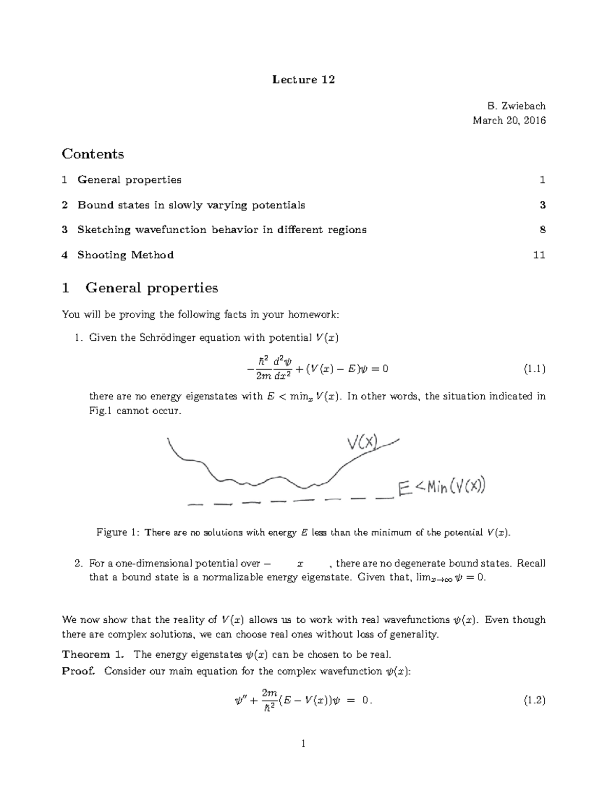 Midterm 9 4 March 2016 Questions Lecture 12 B Zwiebach March 20