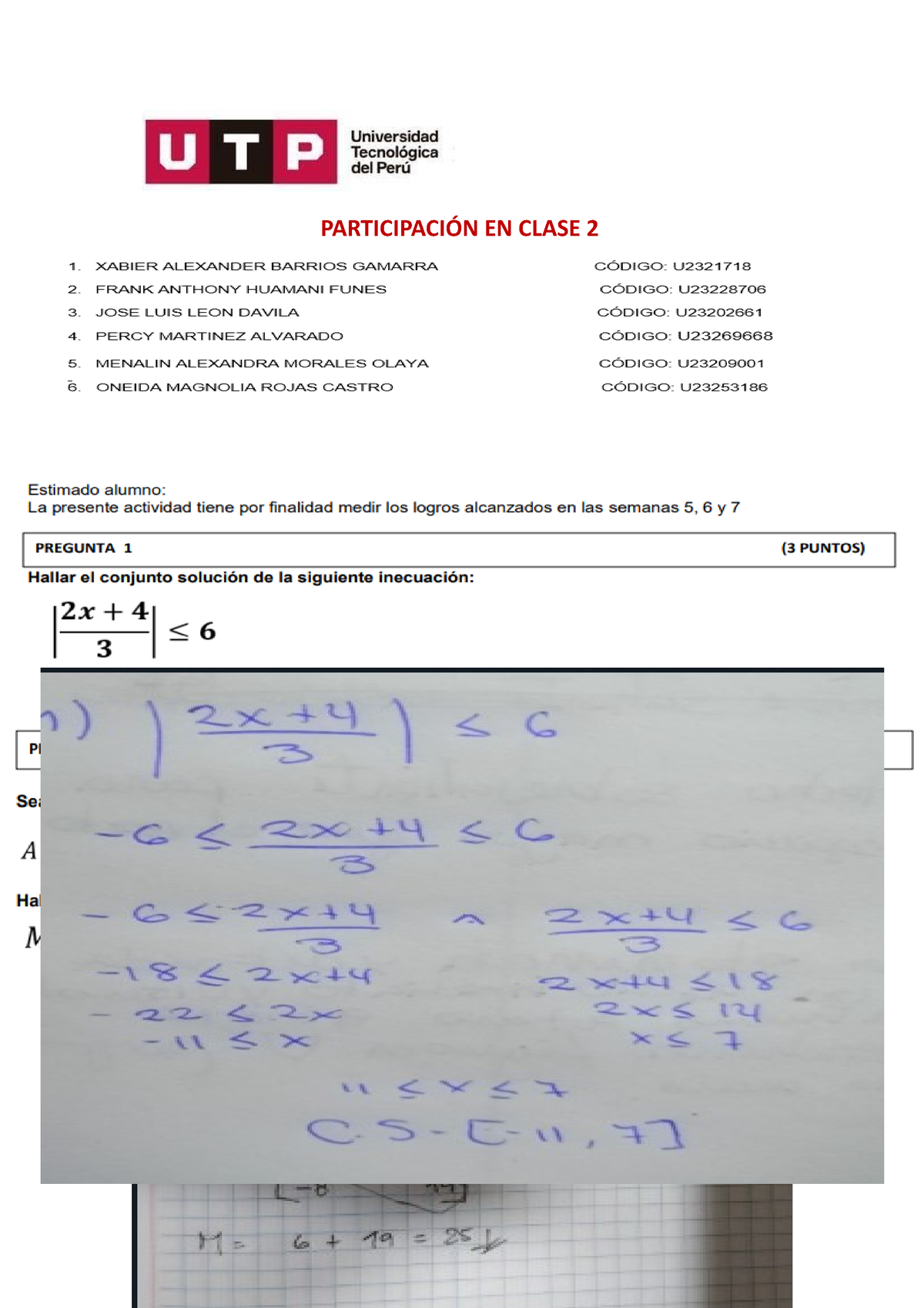 Participación EN Clase 2 - Matematica Para Los Negocios I ...