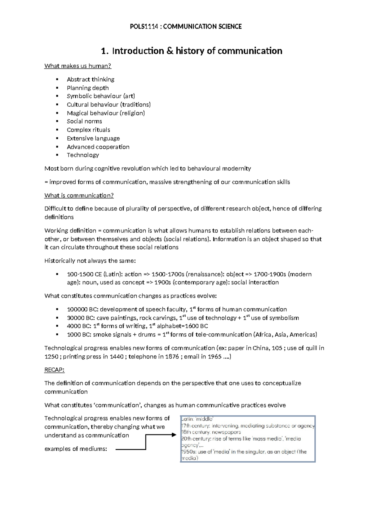 Communication science - 1. Introduction & history of communication What ...