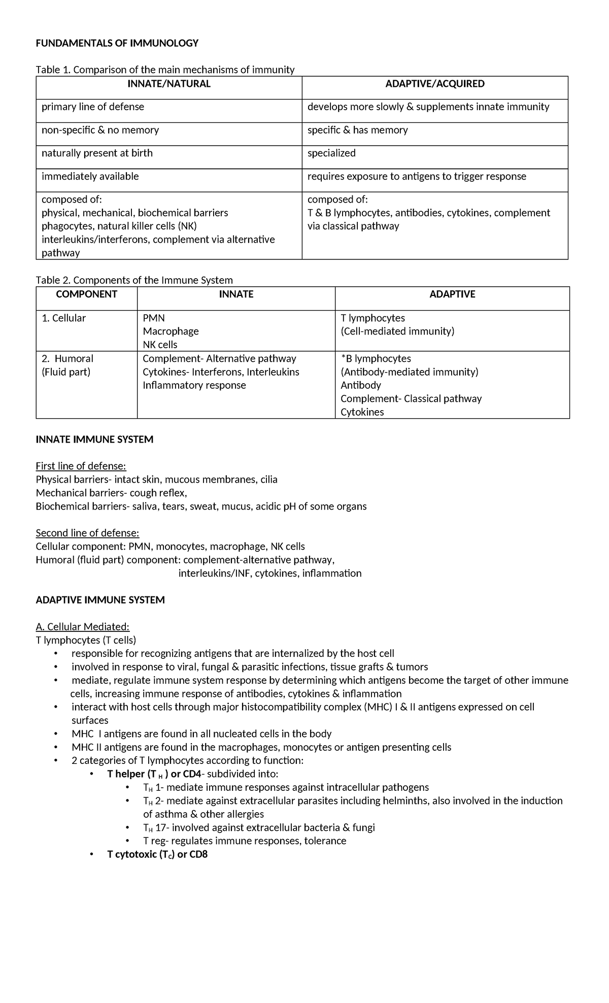 Handouts-Lec-Fundamentals-of-Immunology - FUNDAMENTALS OF IMMUNOLOGY ...