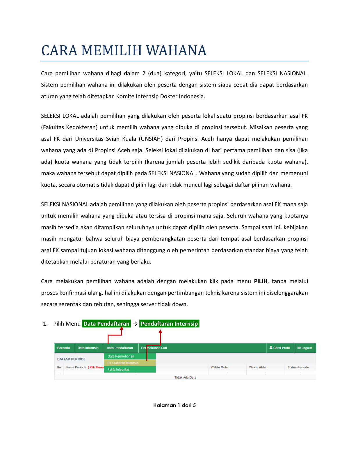 Cara Pilih Wahana - CARA MEMILIH WAHANA Cara Pemilihan Wahana Dibagi ...